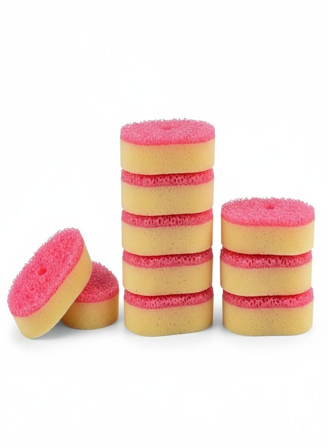 10 Pack Dish Wand Sponge Refills Compatible with Scrub Daddy Dish Wand, Soap Dispensing Brush Replacement Heads, Texture Changing Sponges, Detachable Dish Wand Head, (Pink)